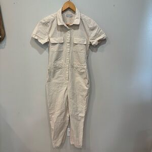 Outerknown Organic Cotton Linen Blend Overall Jumpsuit Women’s Size XS